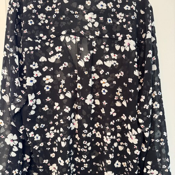 CAbi Delight Blouse #6079  Sheer Longsleeve Buttonfront-XL - Picture 5 of 9